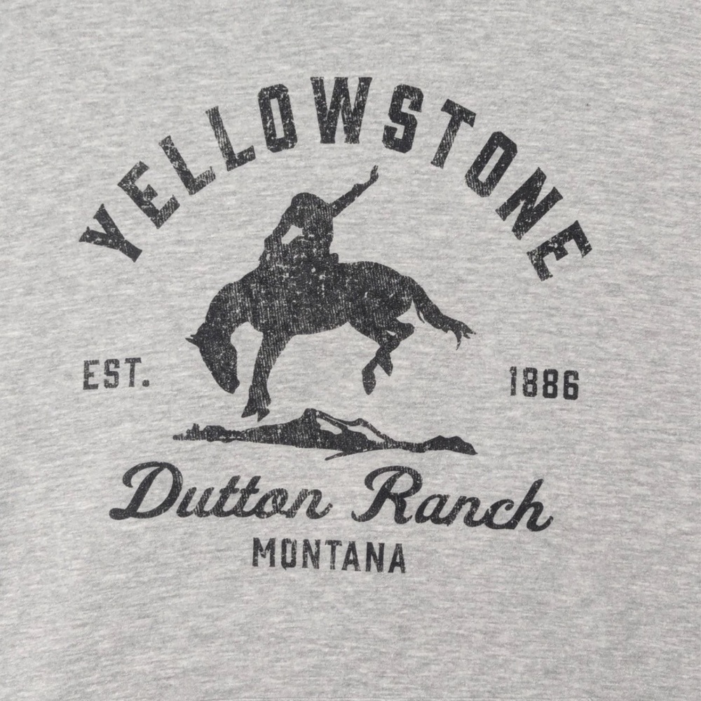 Yellowstone Dutton Ranch Gray Hoodie SZ 2XL NWOT comfort western unisex